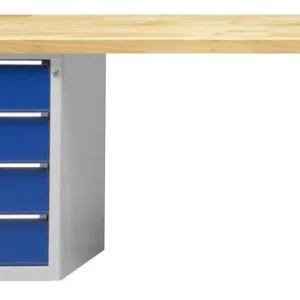 Bancada combinada de bancadas ANKE, modelo 828 V, 2000 x 700 x 840 mm, RAL 7035/5010, BMP 40 mm, 410.912