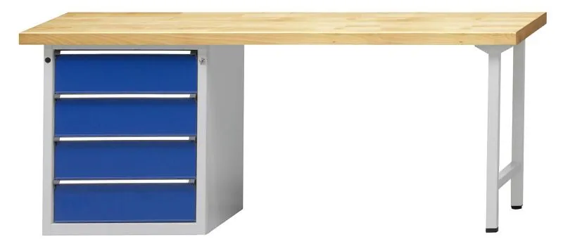 Bancada combinada de bancadas ANKE, modelo 828 V, 2000 x 700 x 840 mm, RAL 7035/5010, BMP 40 mm, 410.912