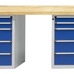 Bancada combinada de bancadas ANKE, modelo 850 V, 2000 x 700 x 840 mm, RAL 7035/5010, BMP 40 mm, 411.040