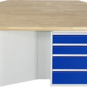 Bancada de trabalho de grupo RAU série 4000, 24 x gavetas, 2700x840x2340 mm, 03-498-135B4S.11