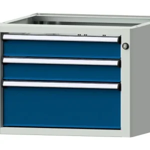 Armário baixo para bancadas ANKE, modelo 1205 V, 570 x 615 x 420 mm, RAL 7035/5010, 402.019