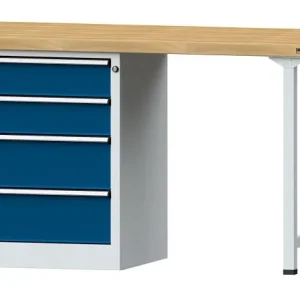 Bancada combinada de bancadas ANKE, modelo 816 V, 1500 x 700 x 900 mm, RAL 7035/5010, BMP 50 mm, 415.003