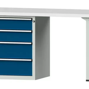 Bancada combinada de bancadas ANKE, modelo 816 V, 1500 x 700 x 840 mm, RAL 7035/5010, KSP 40 mm, 415.004