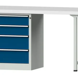 Bancada combinada de bancadas ANKE, modelo 816 V, 1500 x 700 x 900 mm, RAL 7035/5010, KSP 50 mm, 415.007