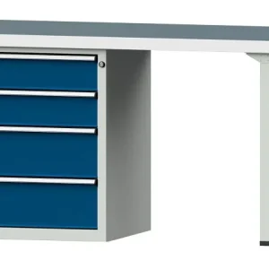Bancada combinada de bancadas ANKE, modelo 816 V, 1500 x 700 x 850 mm, RAL 7035/5010, UBP 50 mm, 415.010
