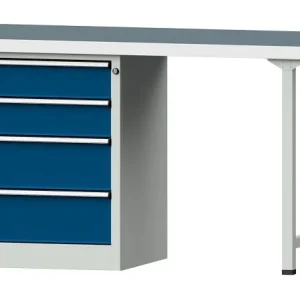 Bancada combinada de bancadas ANKE, modelo 816 V, 1500 x 700 x 900 mm, RAL 7035/5010, UBP 50 mm, 415.011