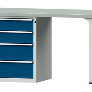 Bancada combinada de bancadas ANKE, modelo 816 V, 1500 x 700 x 840 mm, RAL 7035/5010, ZBP 40 mm, 415.012