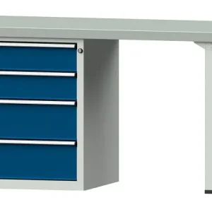 Bancada combinada de bancadas ANKE, modelo 816 V, 1500 x 700 x 850 mm, RAL 7035/5010, ZBP 50 mm, 415.014