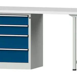 Bancada combinada de bancadas ANKE, modelo 816 V, 1500 x 700 x 890 mm, RAL 7035/5010, KSP 40 mm, 415.005