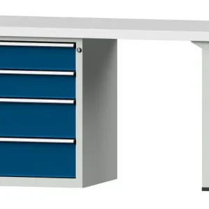 Bancada combinada de bancadas ANKE, modelo 816 V, 1500 x 700 x 850 mm, RAL 7035/5010, KSP 50 mm, 415.006