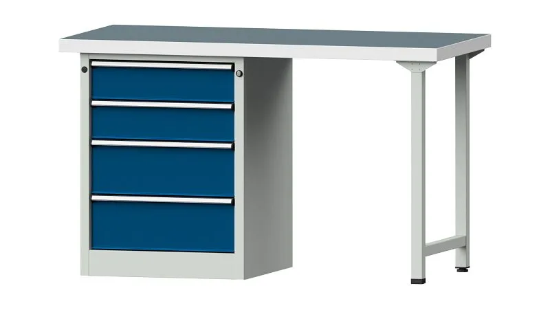 Bancada combinada de bancadas ANKE, modelo 816 V, 1500 x 700 x 900 mm, RAL 7035/5010, UBP 50 mm, 415.011