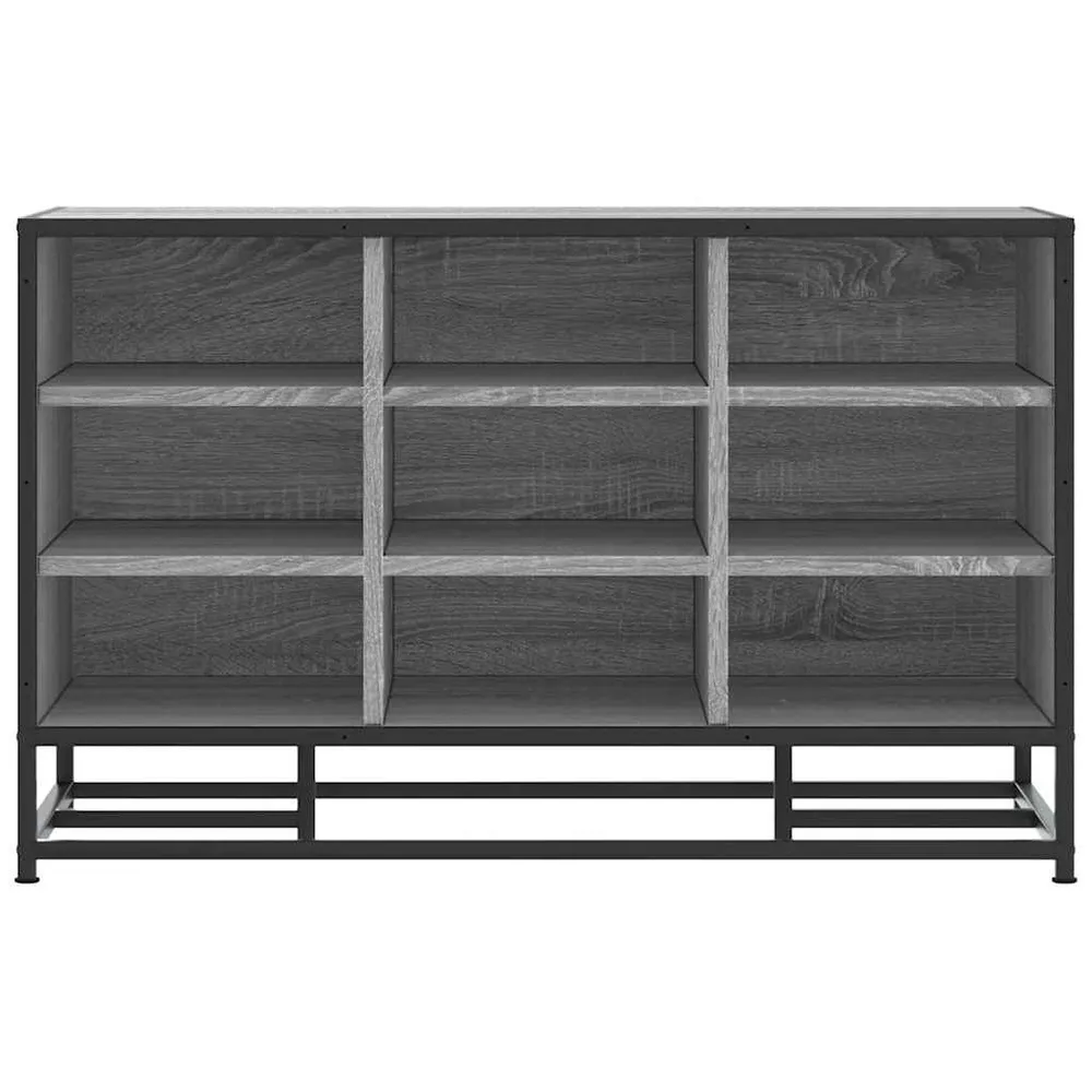 Banco para calçado sonoma 84x40x53,5 cm madeira metálico cinzento
