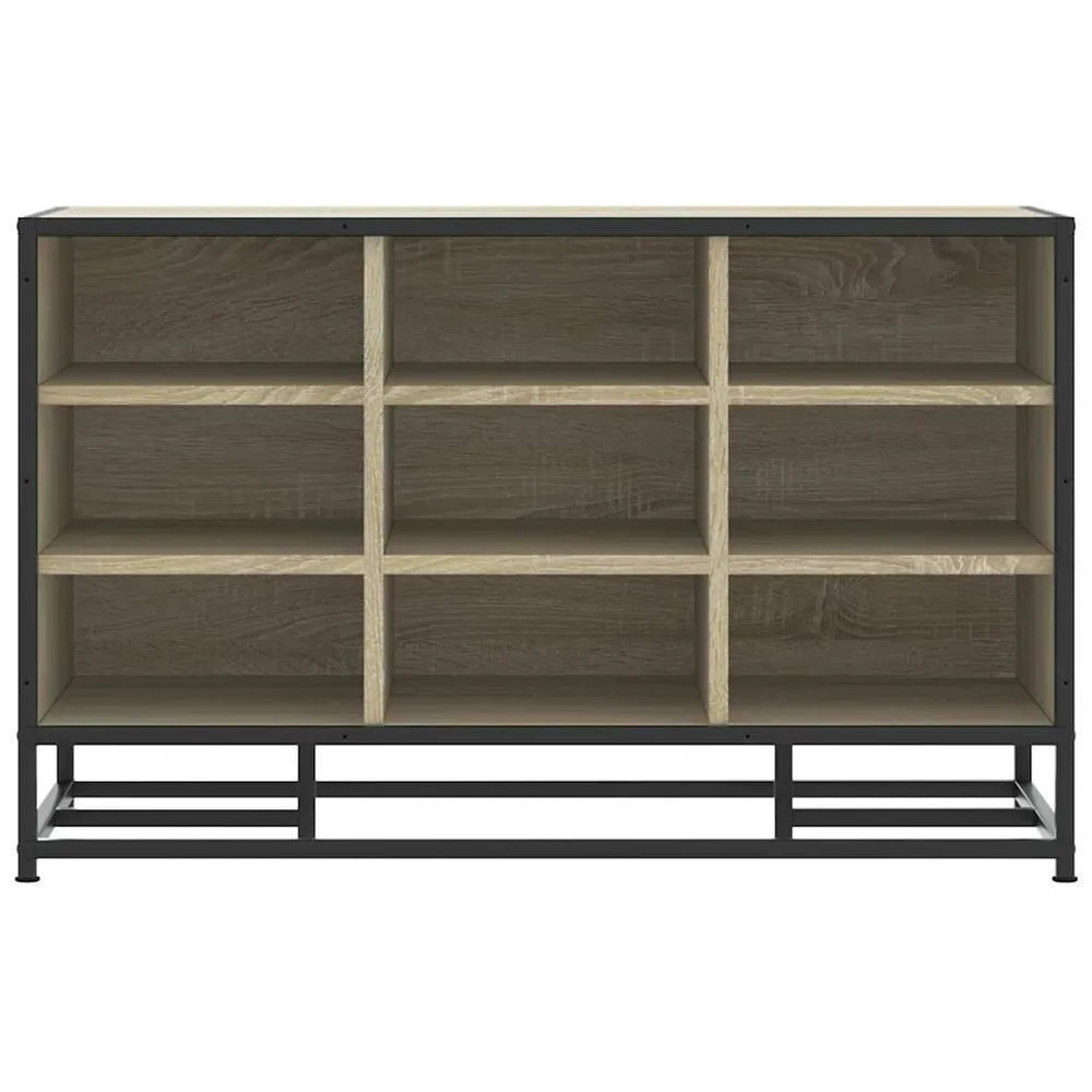 Banco para calçado sonoma carvalho 84x40x53,5 cm madeira metálico