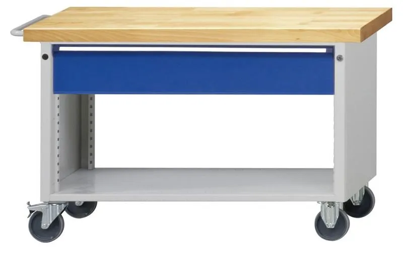 Carrinho de oficina de bancadas ANKE, modelo 151 V, 1090 x 615 x 750 mm, RAL 7035/5010, banheira, 460.052