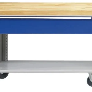 Carrinho de oficina de bancadas ANKE, modelo 151 V, 1090 x 615 x 750 mm, RAL 7035/5010, banheira, 460.052