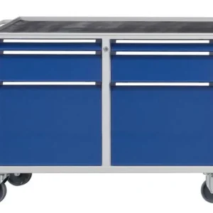 Carrinho de oficina de bancadas ANKE, modelo 216 V, 1090 x 615 x 810 mm, RAL 7035/5010, banheira, 460.102
