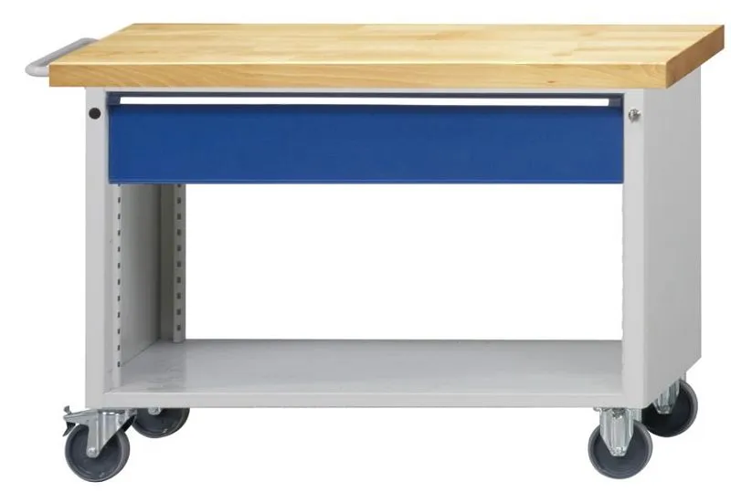 Carrinho de oficina de bancadas ANKE, modelo 251 V, 1090 x 615 x 810 mm, RAL 7035/5010, banheira, 460.150
