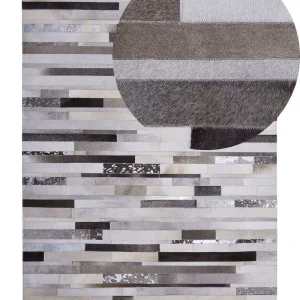 Cowhide Area Rug 160 x 230 cm Castanho Multicolour TIPLI