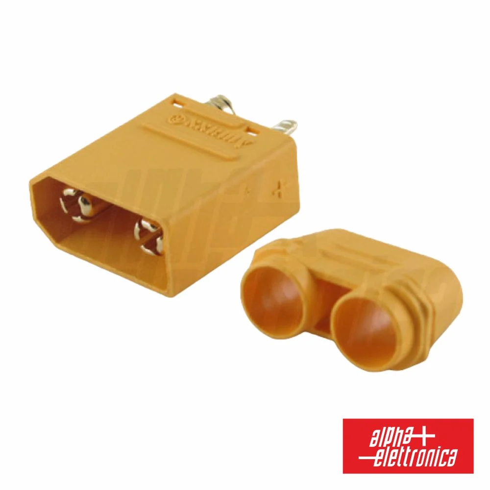 Ficha Xt90 Macho P/ Bateria Alpha Bateria + Terminais