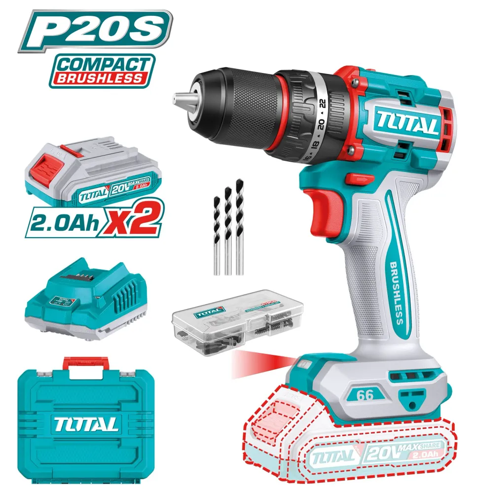APARAFUSADORA COM PERCUSSÃO BRUSHLESS BATERIA MOD. TIDLI20668E