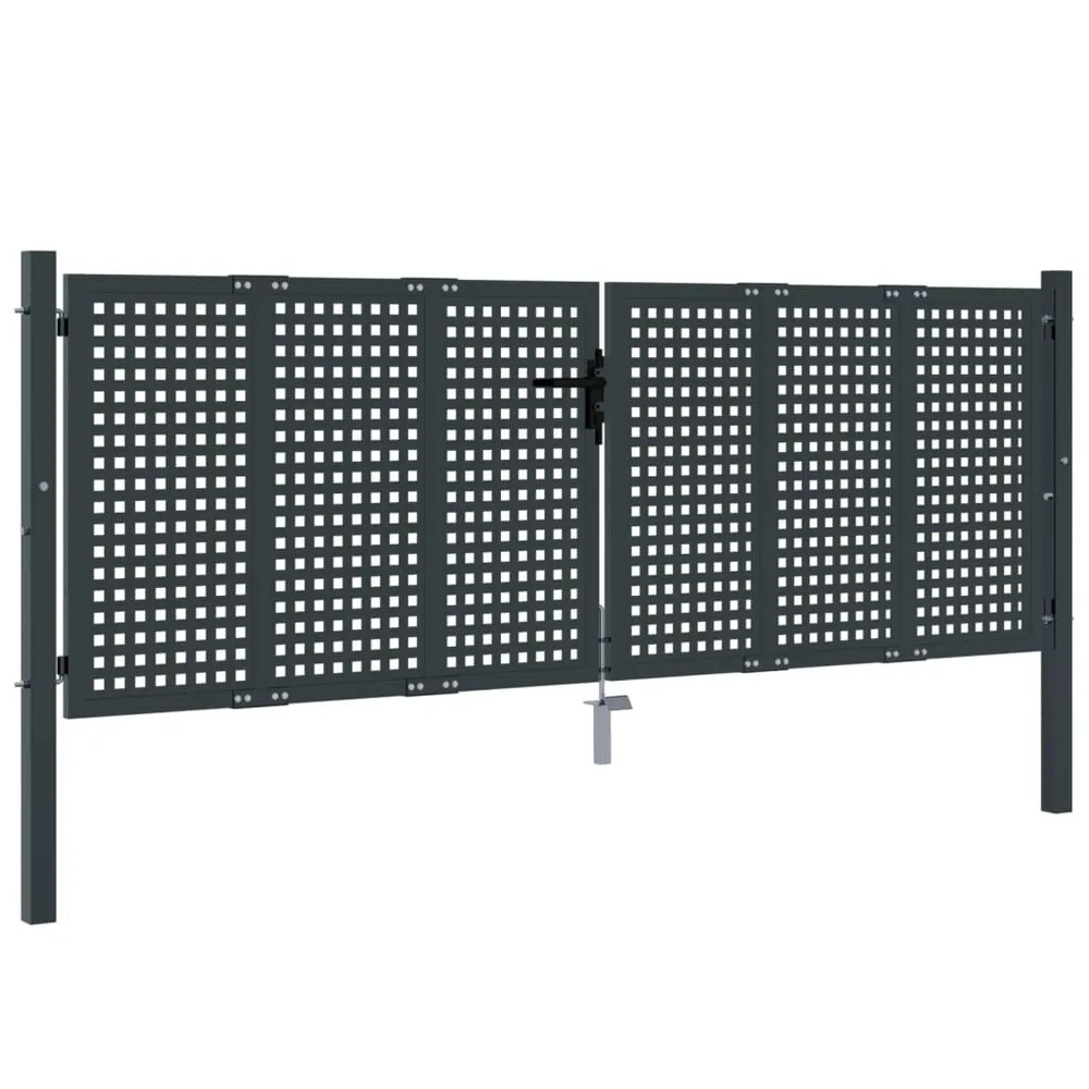 Blindado Profissional Portão de jardim 300x125 cm ço antracite