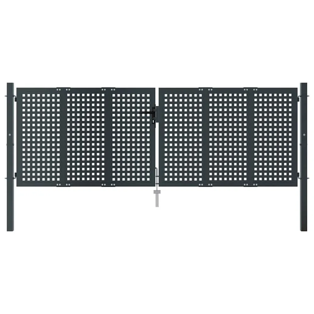 Blindado Profissional Portão de jardim 300x125 cm ço antracite