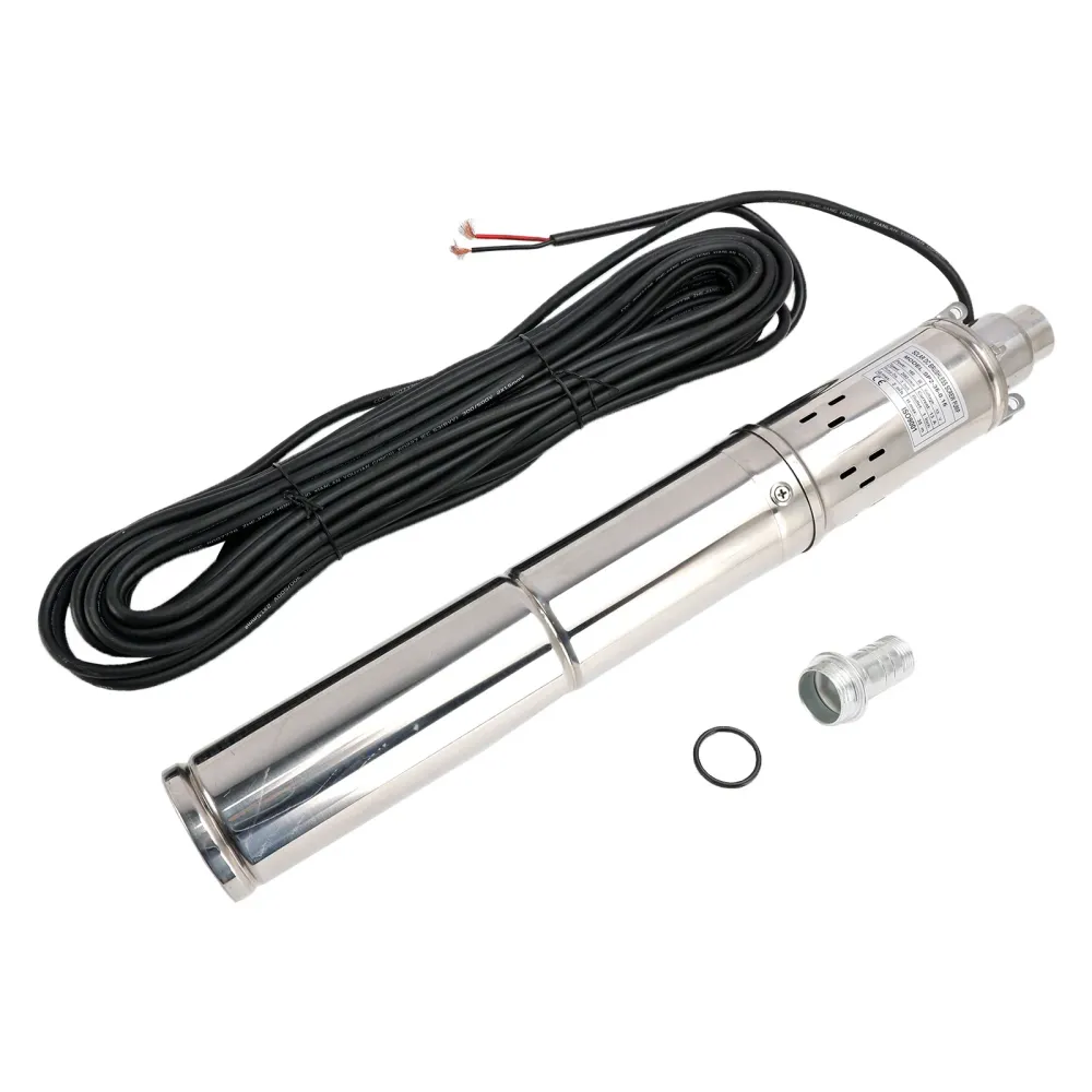 3" Bomba de água submersível solar de poço profundo de 12 V e 150 W para poço profundo com MPPT integrado