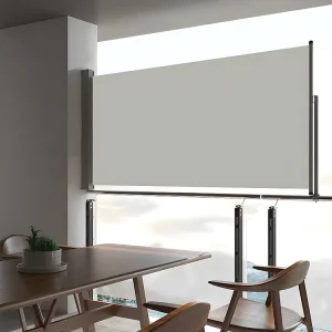 Toldo lateral retrátil para pátio 80x300 cm creme para Clima Tropical