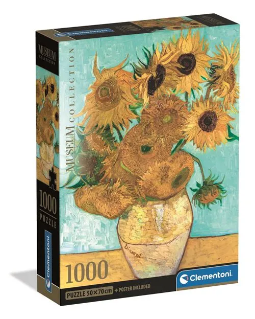 Puzzle Museum: Van Gogh, Sunflowers - 1000 Peças - Clementoni Compatível com Honda Civic