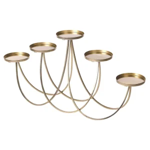 Candelabro BUARAN Metálico Dourado para Som de Emergência