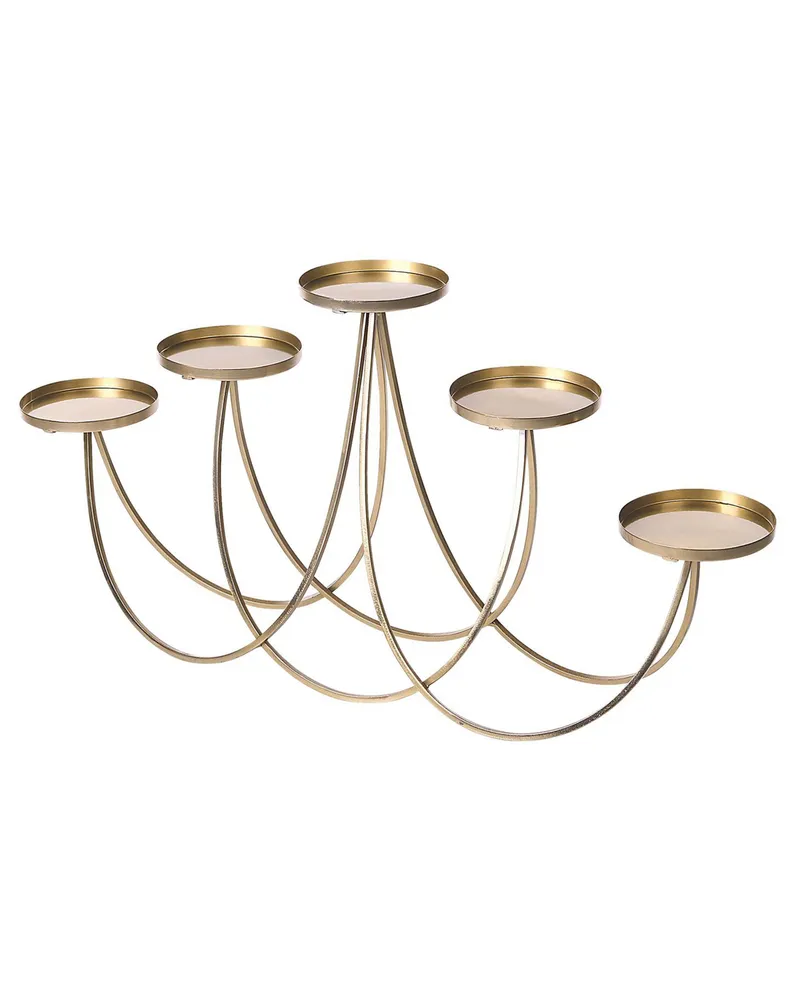 Candelabro BUARAN Metálico Dourado para Som de Emergência
