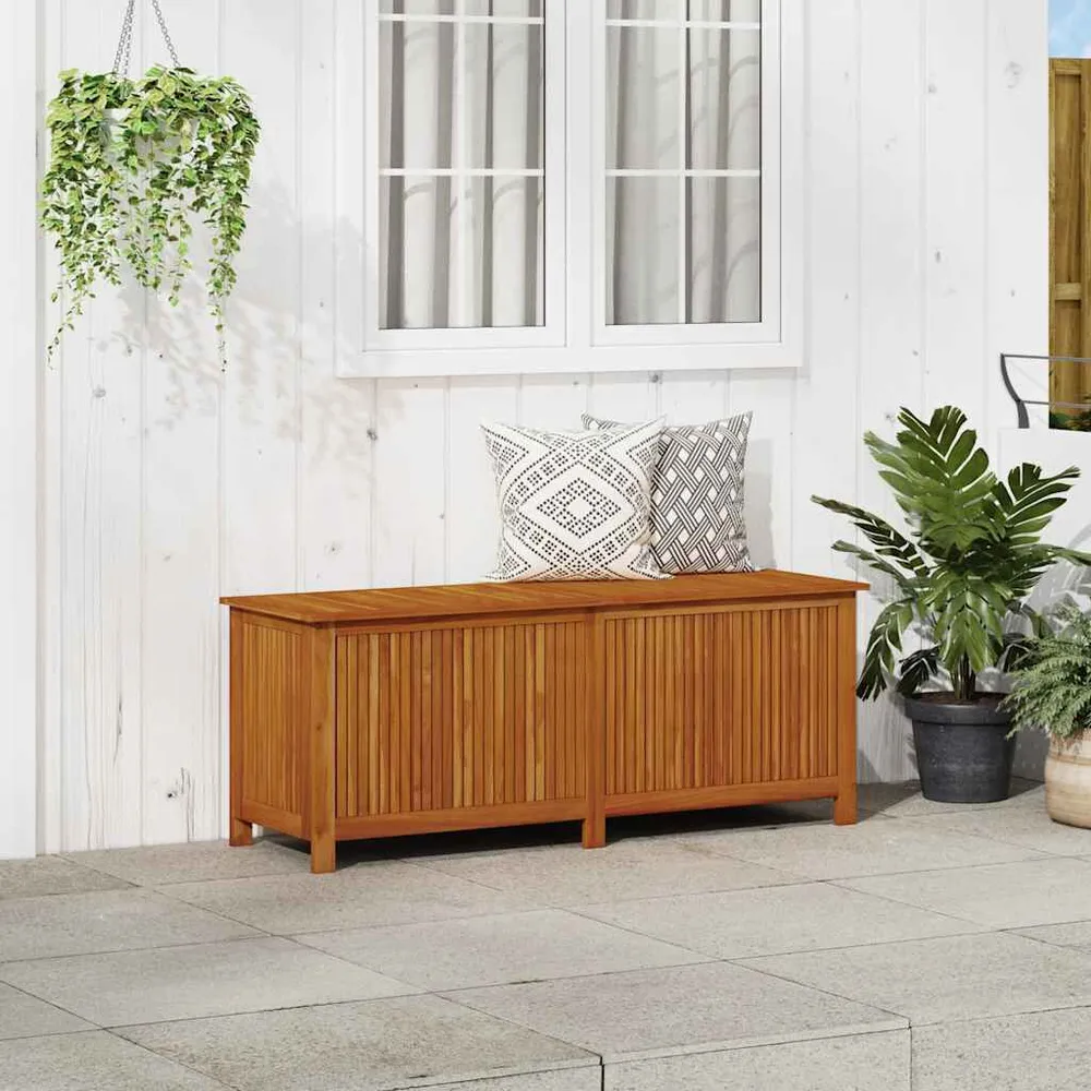 Caixa arrumação para jardim 150x50x58 cm madeira acácia maciç à Prova d'Água