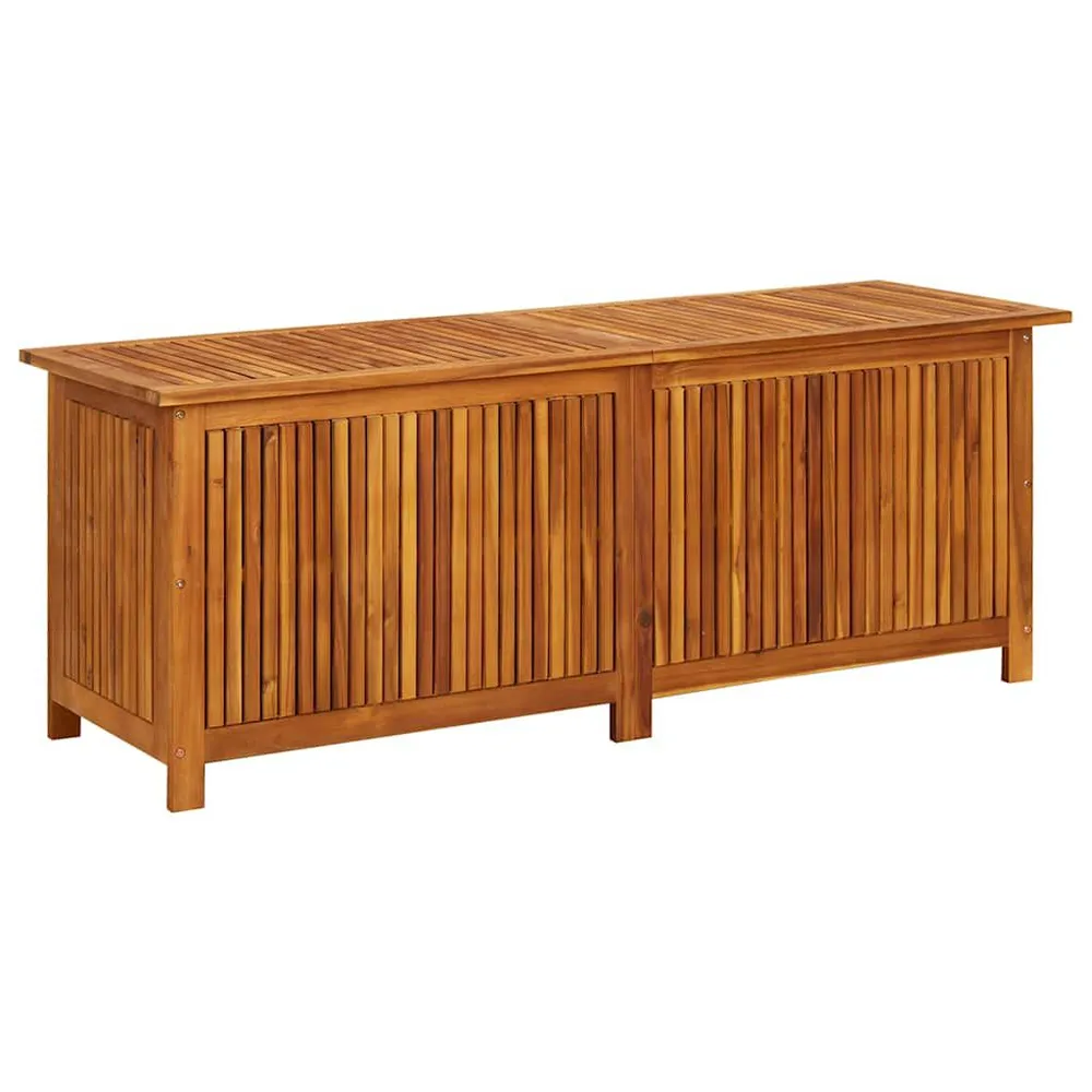 Caixa arrumação para jardim 150x50x58 cm madeira acácia maciç à Prova d'Água