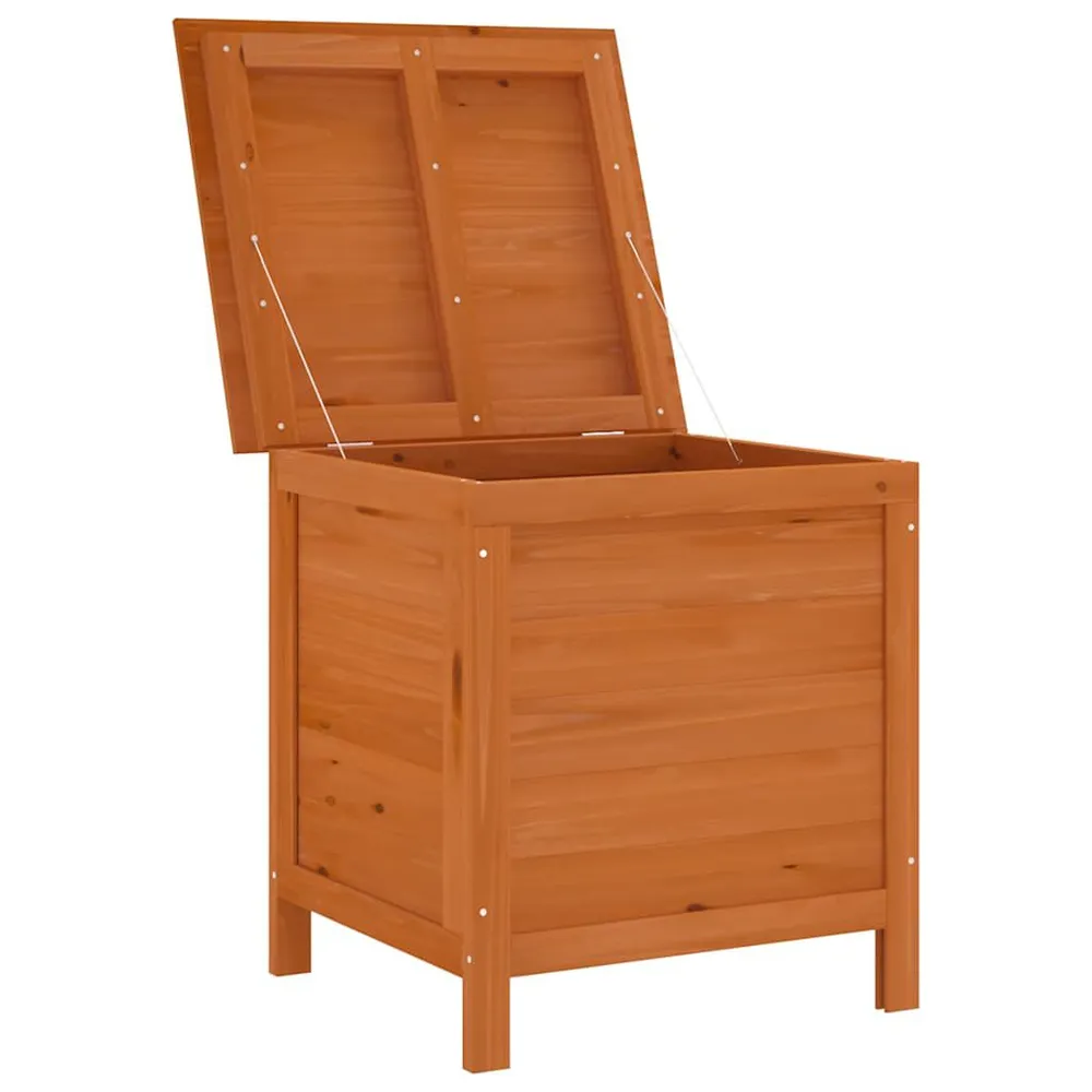 Caixa de arrumação para jardim 50x49x56,5cm abeto maciço castanho com Garantia de 1 Ano