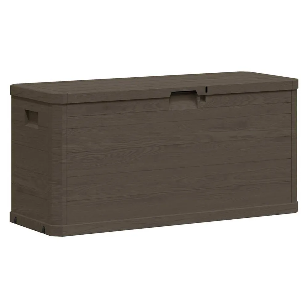 Capa para Caçamba Caixa de arrumação para jardim 280 L castanho