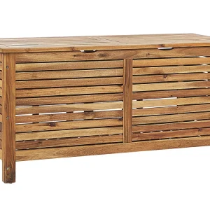 Kit Completo Caixa de arrumação para jardim em madeira castanha clara 130 x 64 cm RIVIERA