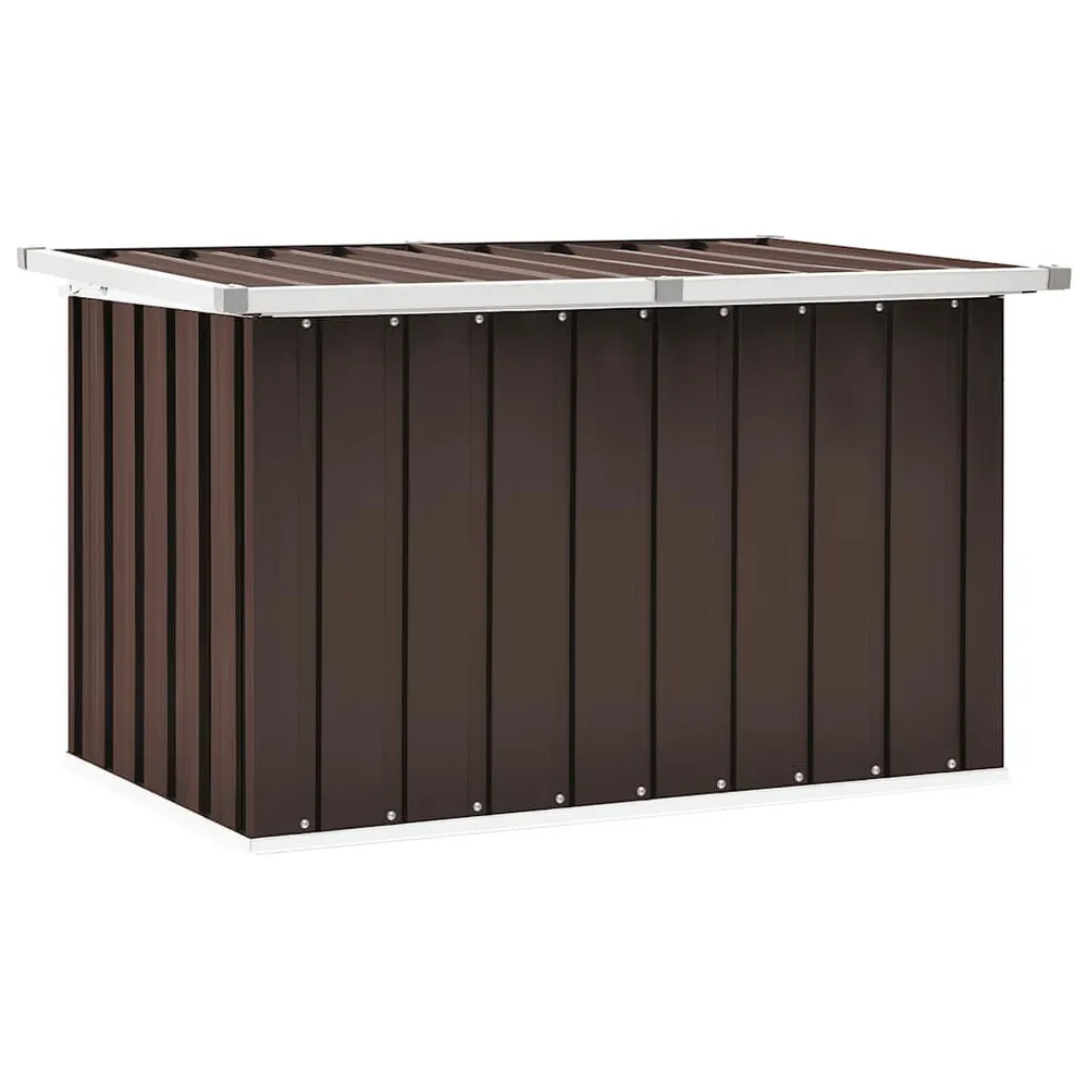 Rampa para Caçamba Caixa de arrumação para jardim 109x67x65 cm castanho