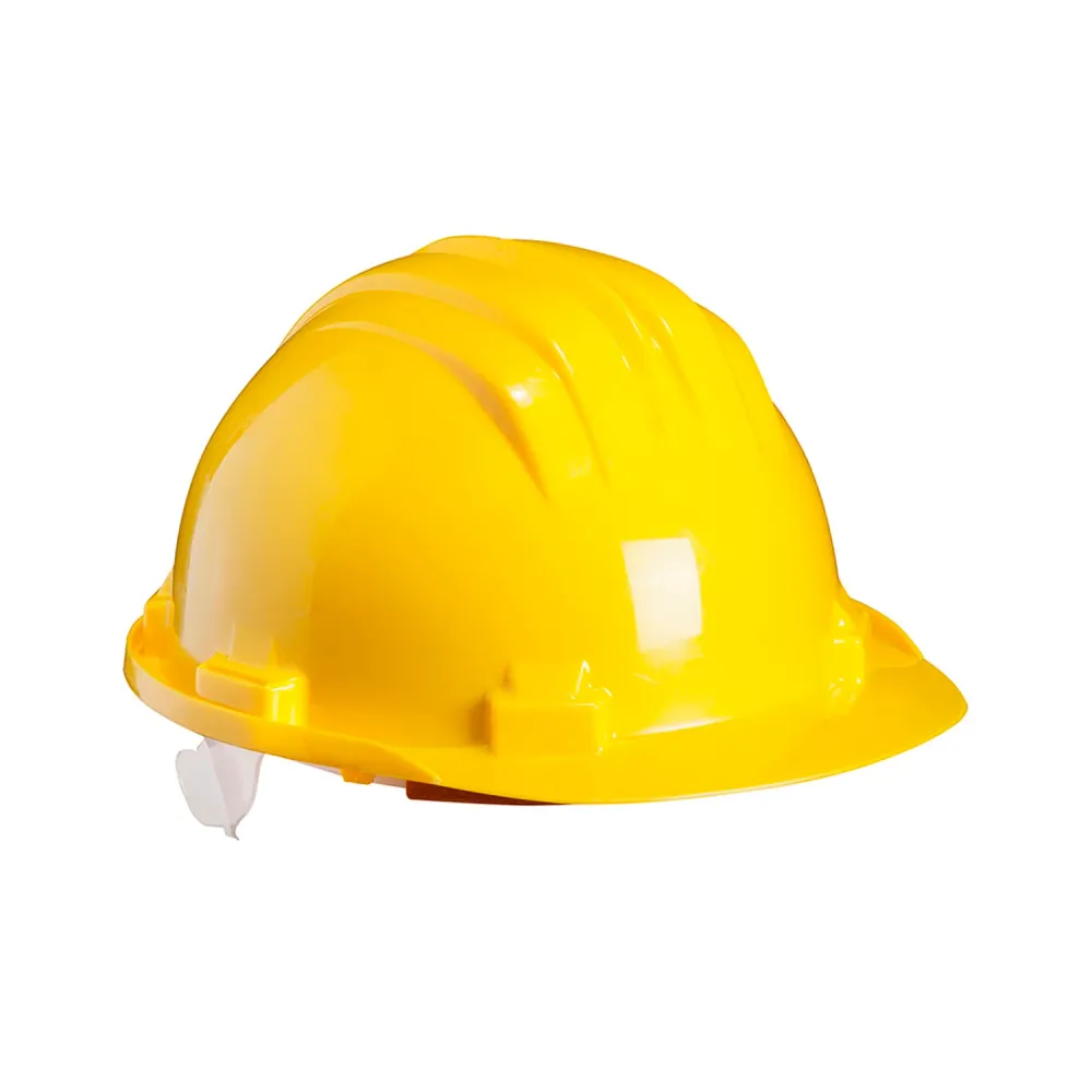 Capacetes de construção amarelos