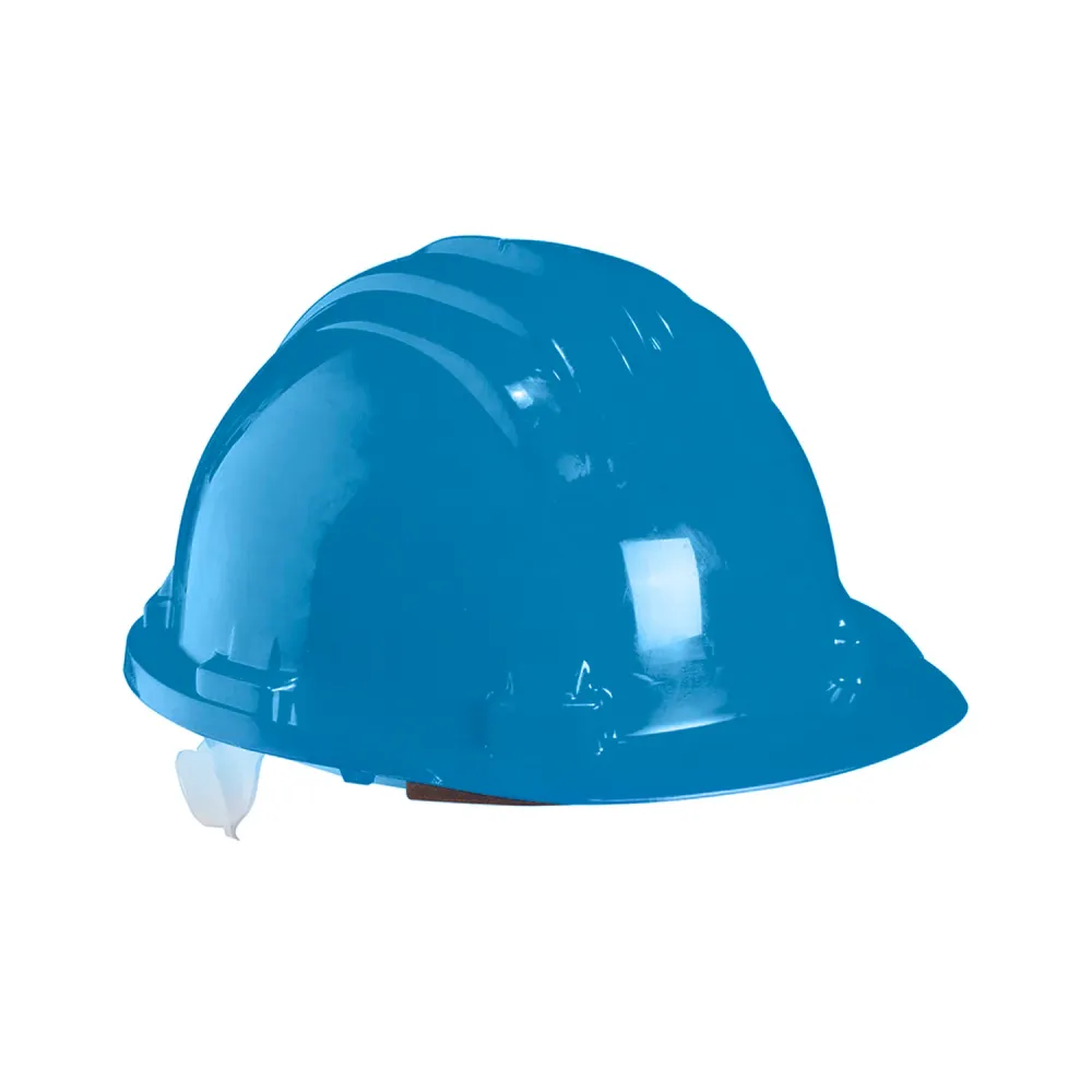 Capacetes de construção azuis