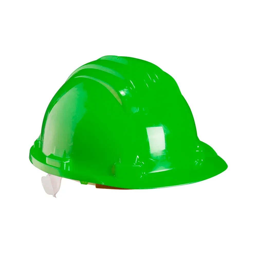 Capacetes de construção verdes