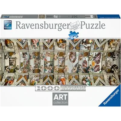Bobina de Ignição Puzzle Art Collection Panorama Michelangelo: Abóbada da Capela Sistina - 1000 Peças - Ravensburger
