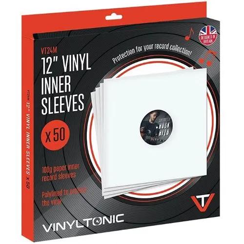 Gancho de Carga Capas Interiores Vinyl Tonic para Discos de Vinil VT24M - 50 Unidades
