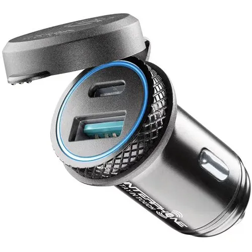Bagageiro Traseiro Carregador de Isqueiro Interphone USB + USB TIPO C - Preto