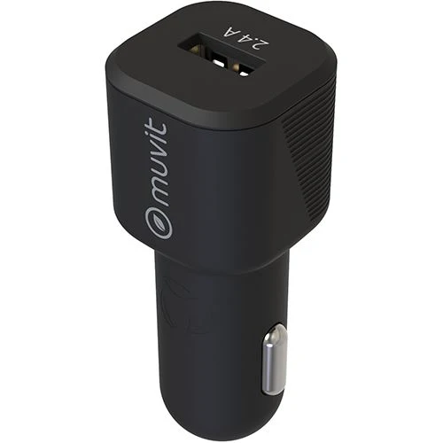 Carregador de Carro Muvit USB 12W - Preto com Chave Allen Inclusa