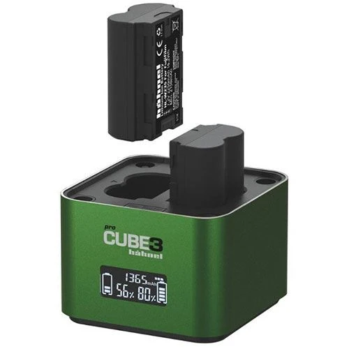 Carregador Hahnel Procube3 para Baterias Fujifim -Verde Fabricado em ço