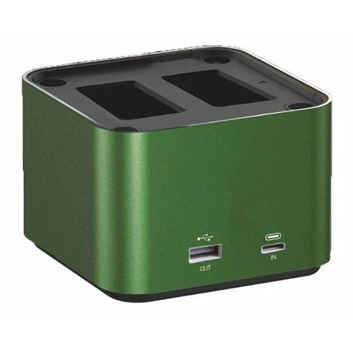 Carregador Hahnel Procube3 para Baterias Fujifim -Verde Fabricado em ço