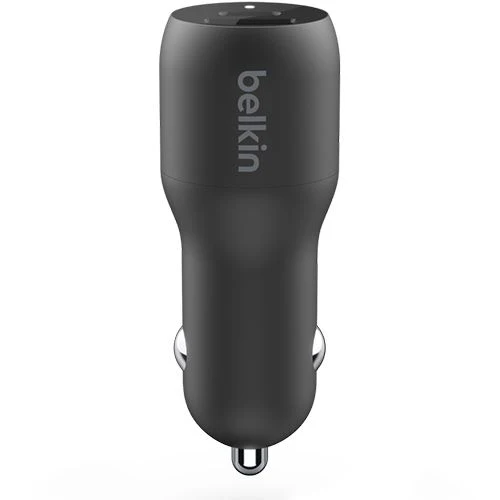 Carregador de Isqueiro Belkin BoostCharge Dual USB + USB TIPO C -Preto