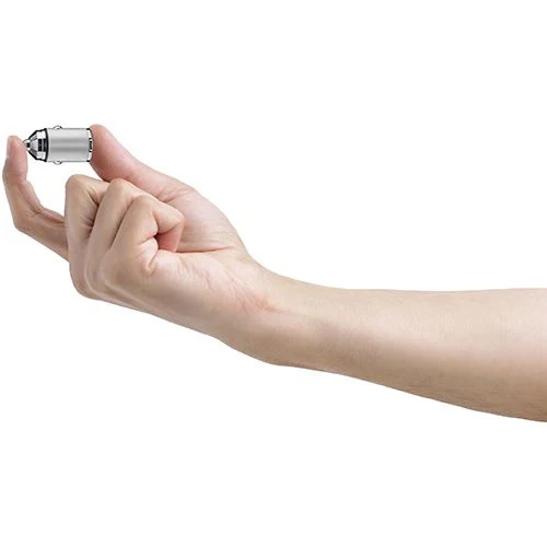 Carregador de Isqueiro Cellular Line Drive Micron USB+ USB TIPO C - Prateado - Conjunto de 4