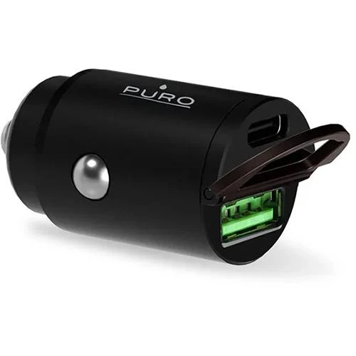 Carregador de Isqueiro Puro Pequeno Auto Bullet 30W - Preto com Certificação de Seguranç