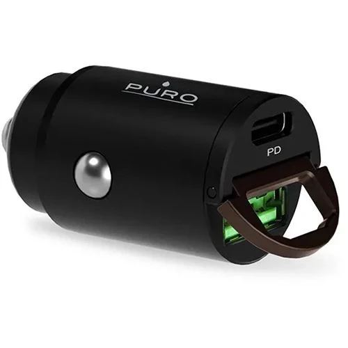 Carregador de Isqueiro Puro Pequeno Auto Bullet 30W - Preto com Certificação de Seguranç